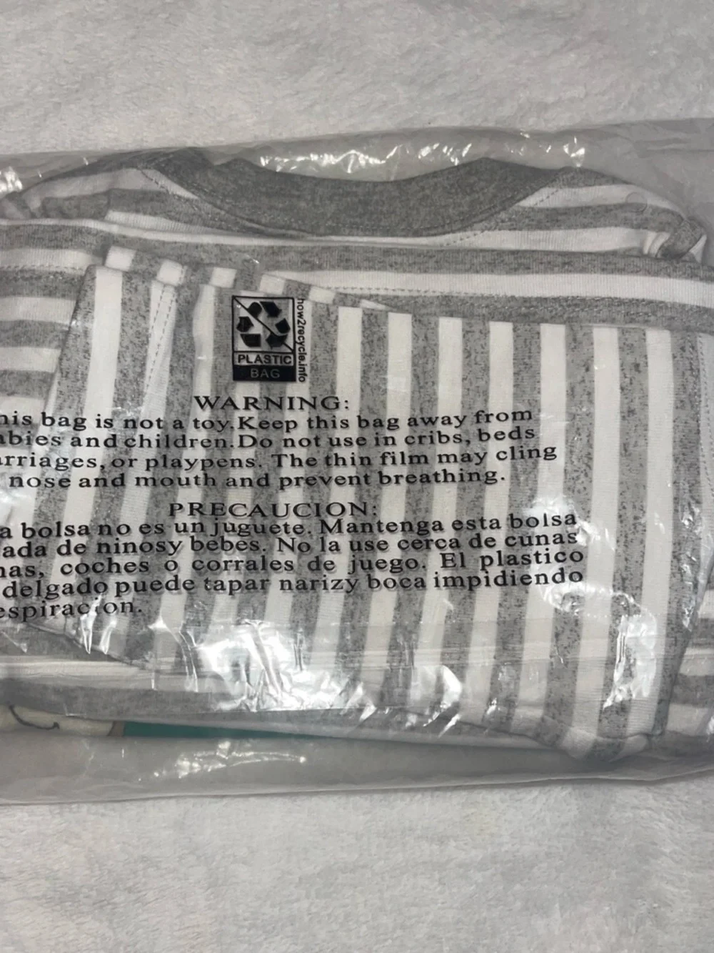wonder nation Green Breakfast-Print & Gray Stripe Short Sleeve Pajama 2-Pack